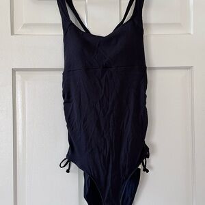 Black One-Piece Maternity Swimsuit